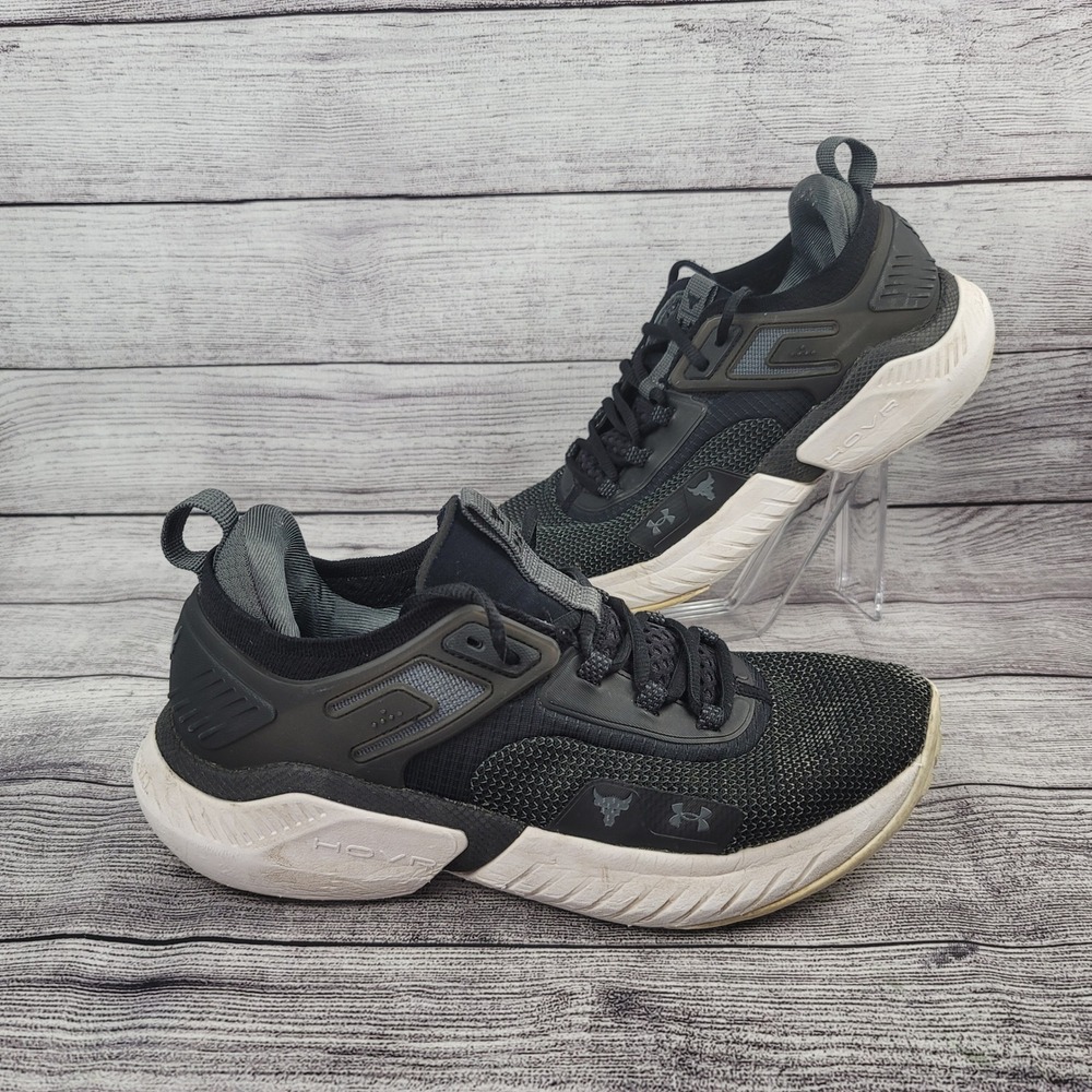 Under Armour Women Rock 5 Training Sneaker Black/White 3025436-003 Size 10